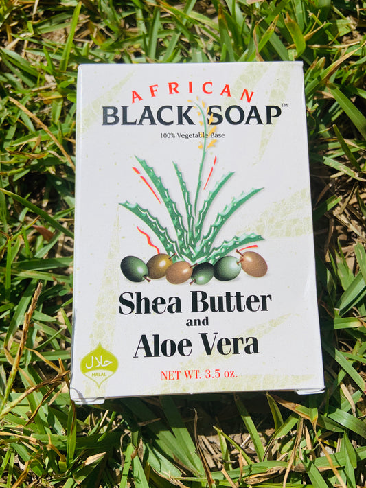 African Black Soap w/Shea Butter & Aloe Vera