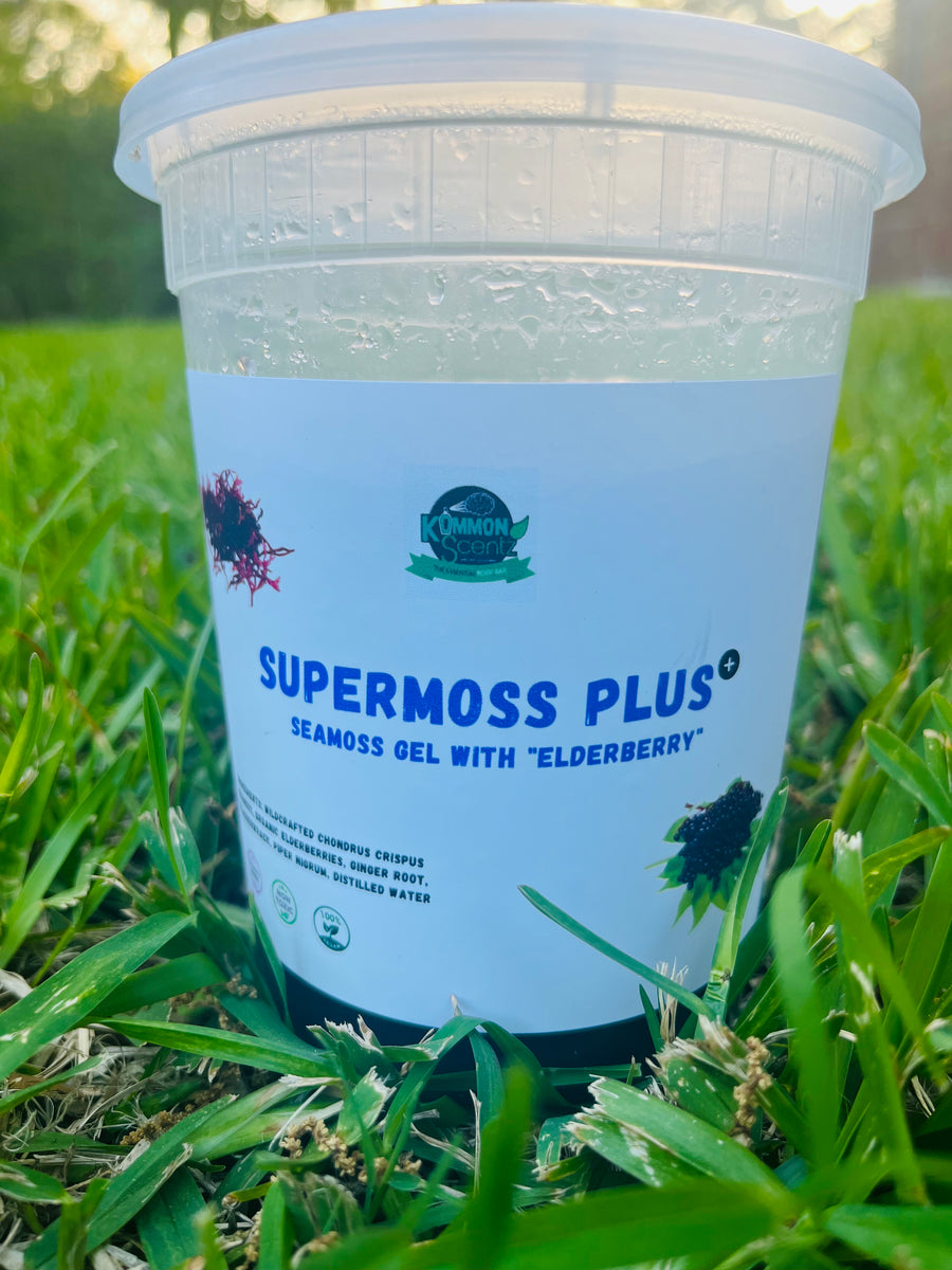 SuperMoss Plus” Seamoss Gel with Elderberry (16oz) & (32oz
