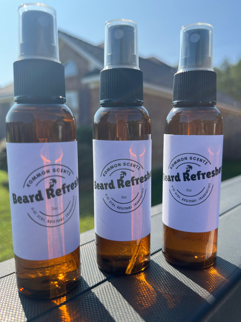 “Beard Refresher Spray” with Aloe Vera, Rosemary, & Frankincense (2oz)