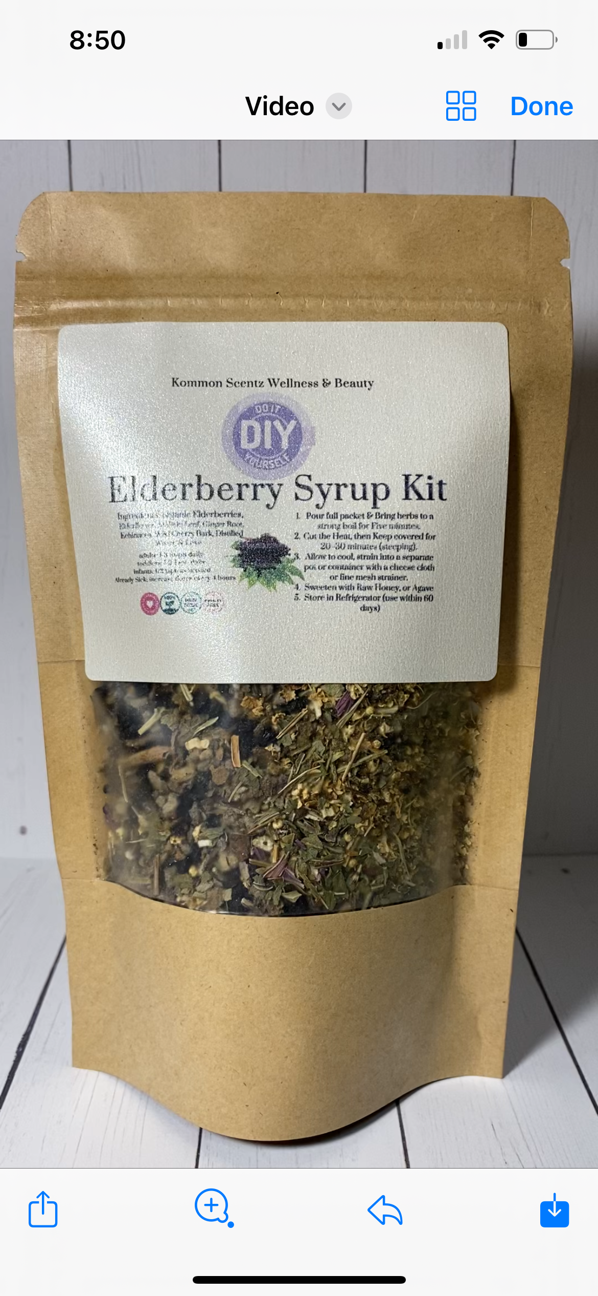 DIY(Do it Yourself) Elderberry Syrup Kit