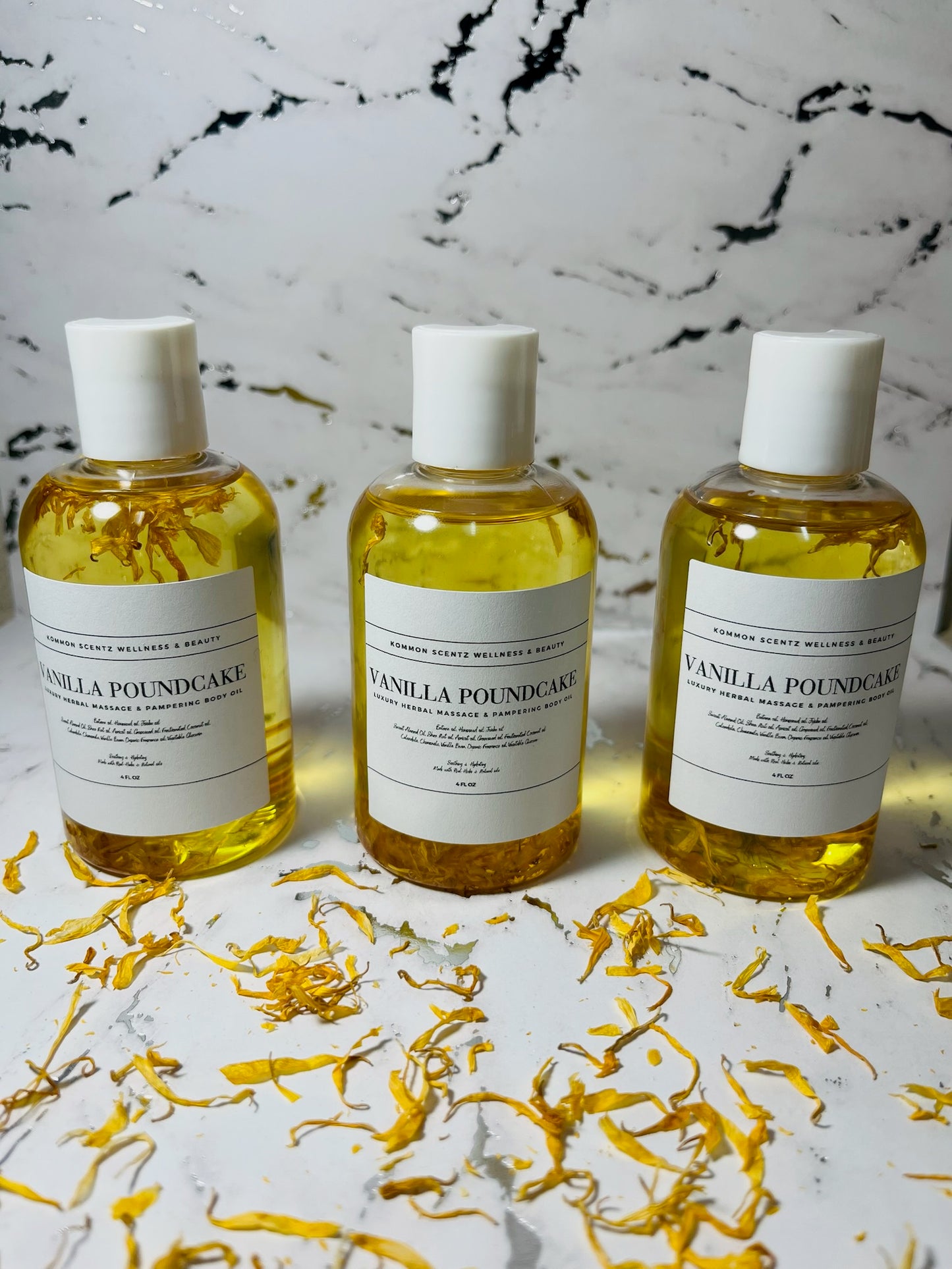“Vanilla PoundCake” Luxury-Herbal Massage/Pampering Body Oil” (4oz)