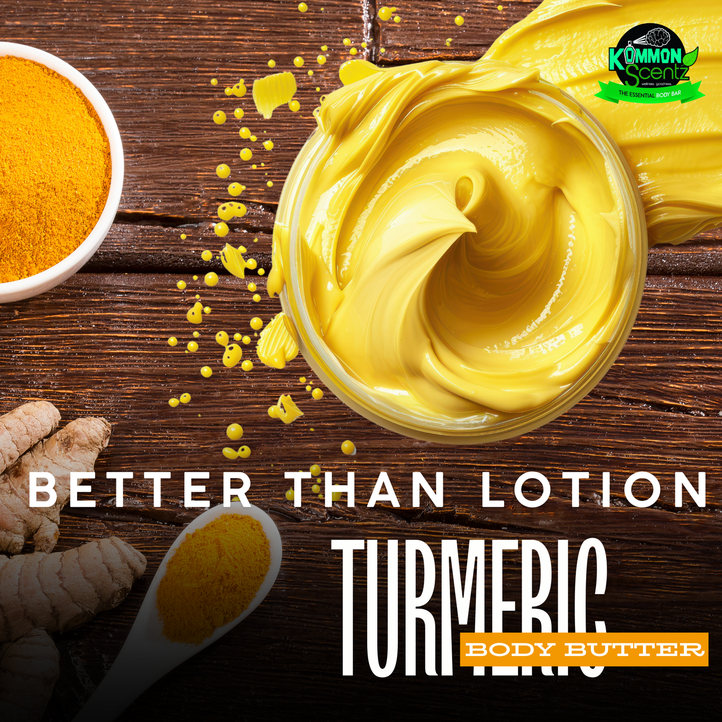 Turmeric Body Butter - 4oz, 8oz (Baby Safe)