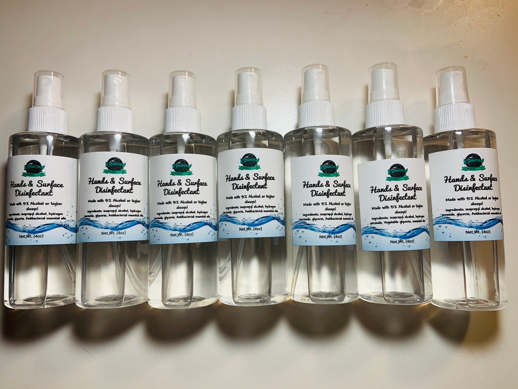“Hand & Surface Disinfectant” (4oz)