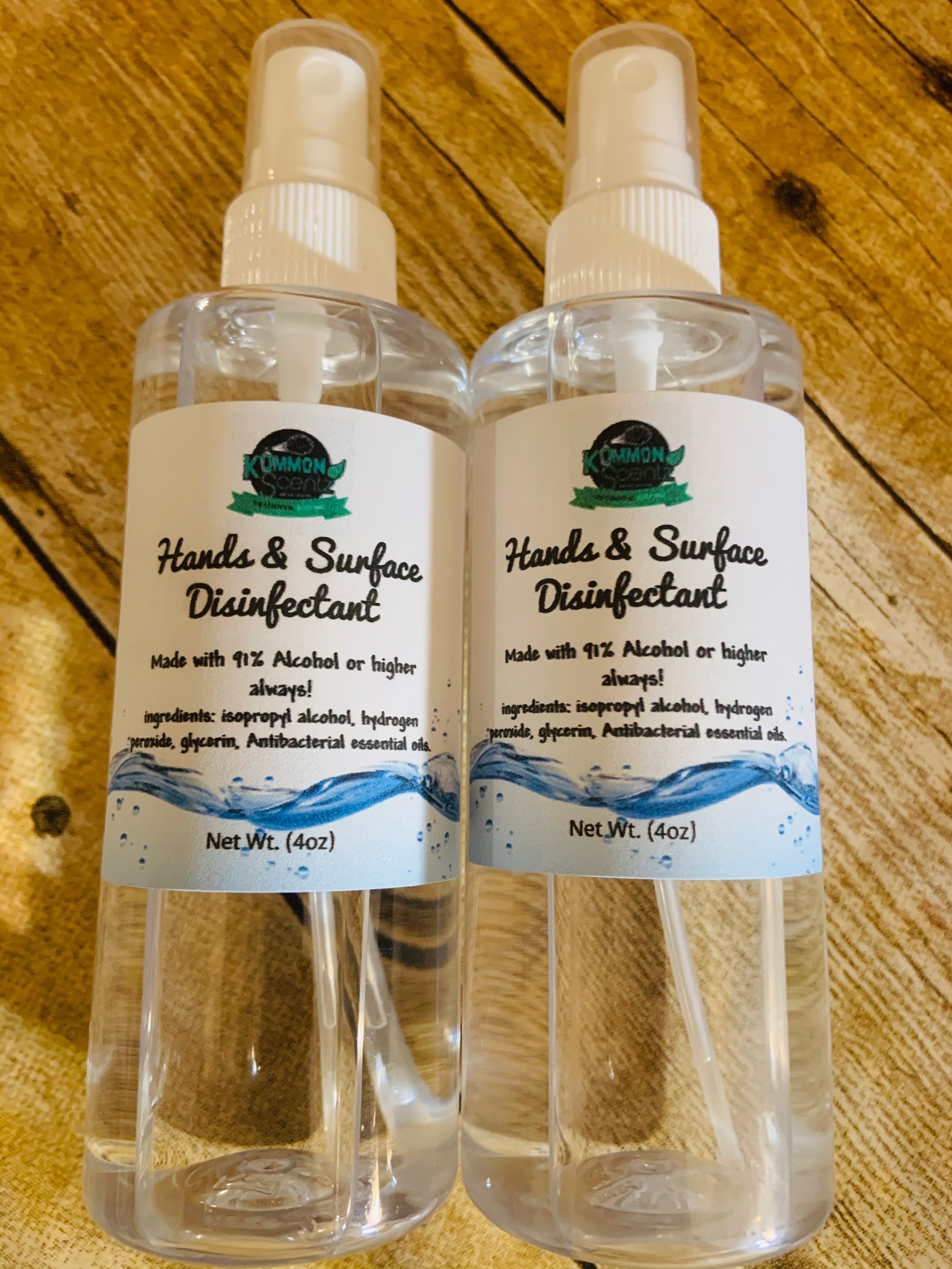 “Hand & Surface Disinfectant” (4oz)