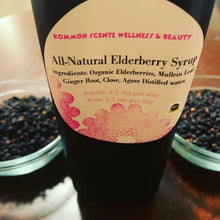 Load image into Gallery viewer, “All-Natural Elderberry Syrup with ZINC” (8oz) (16oz) (with Raw Honey) or (with Agave)
