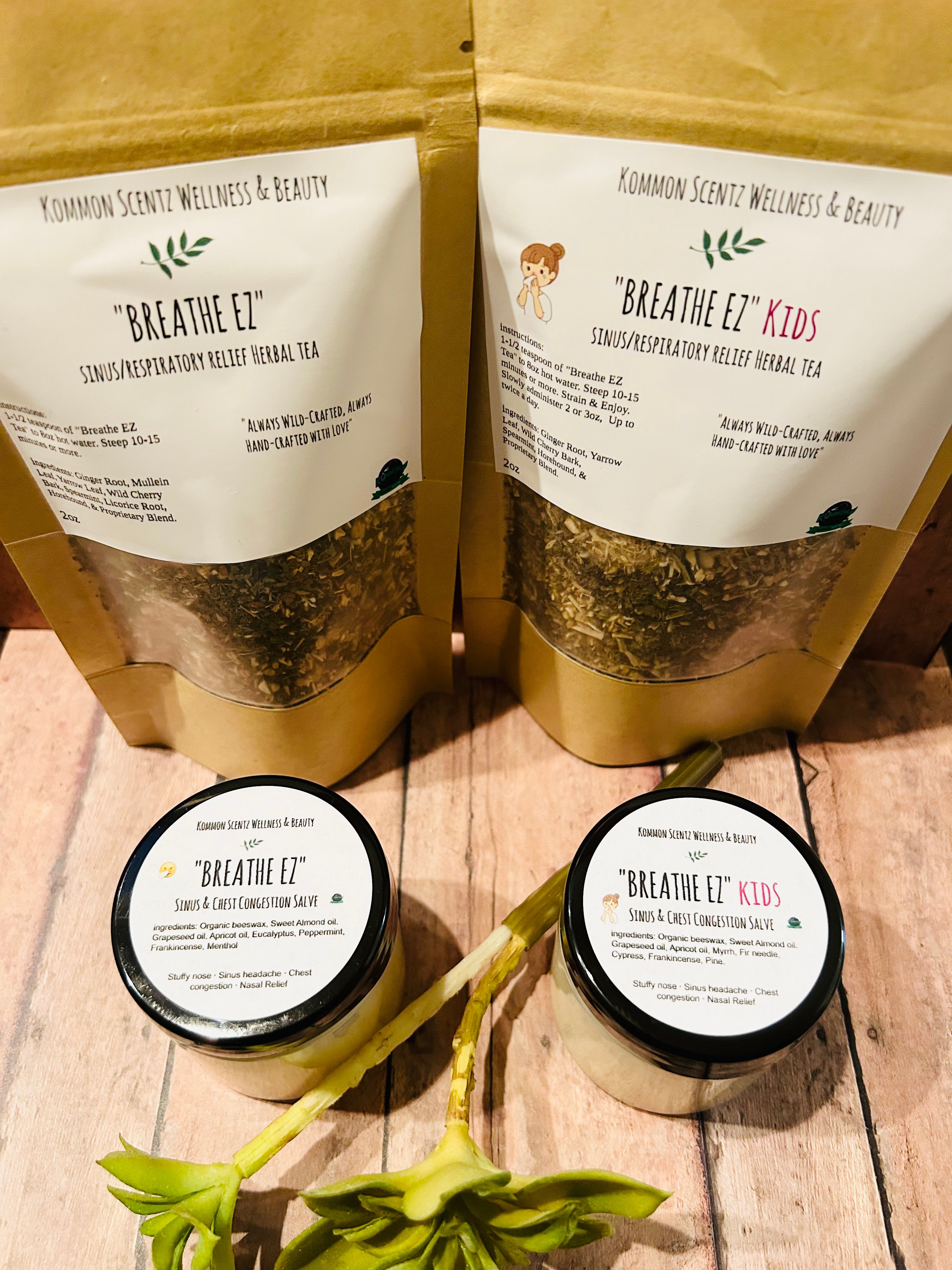 Breathe EZ “KIDS” Sinus & Congestion Herbal Salve for Nose & Chest (2oz)