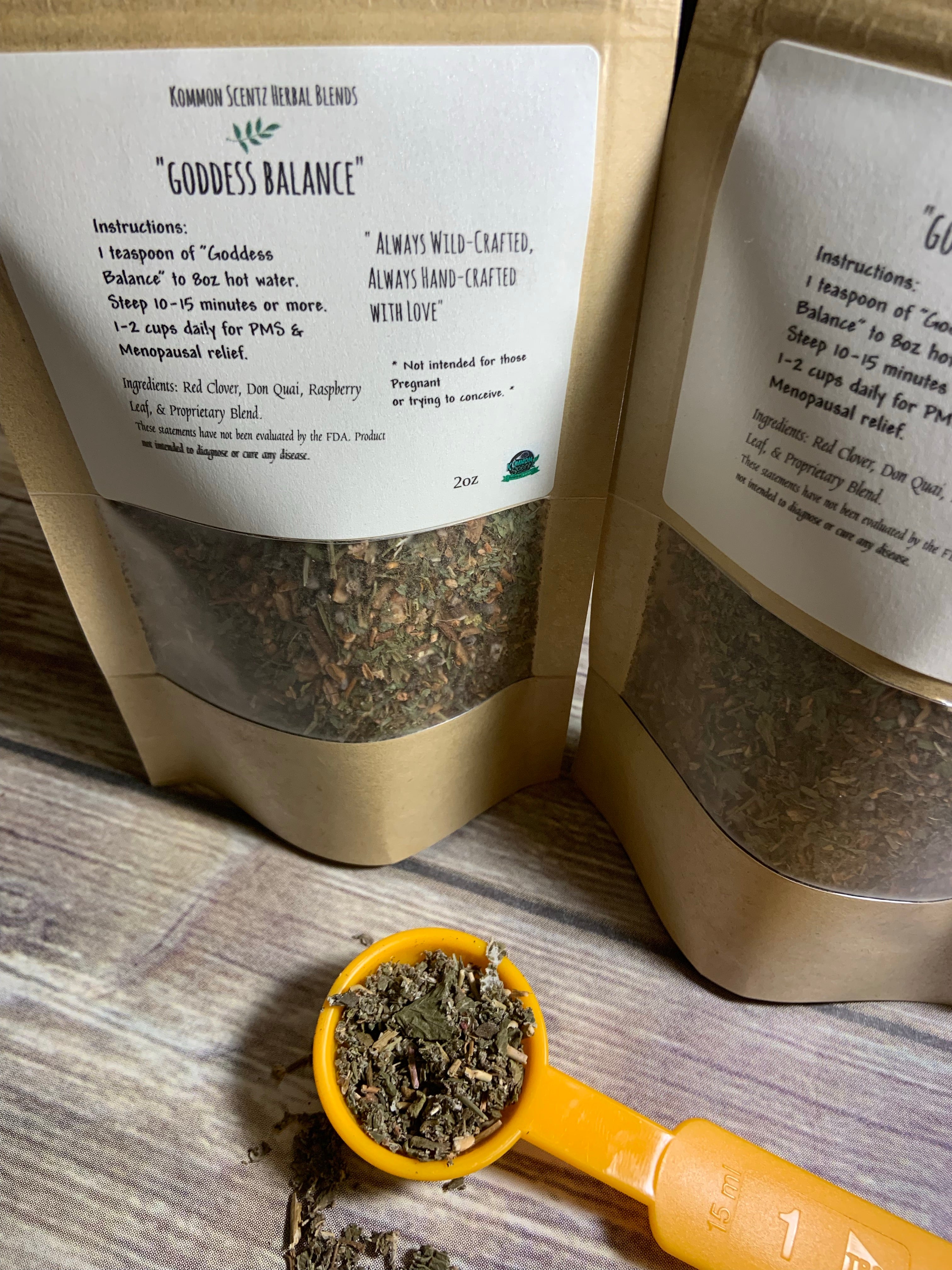 “Goddess Balance” Herbal Tea Blend for Hormonal Imbalances, Menopause, etc (2oz)