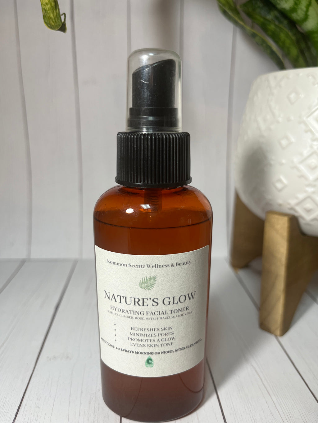 “Nature’s Glow” Hydrating Facial Toner w/ Cucumber, Witch-Hazel, Rose Water, & Aloe Vera (4oz)