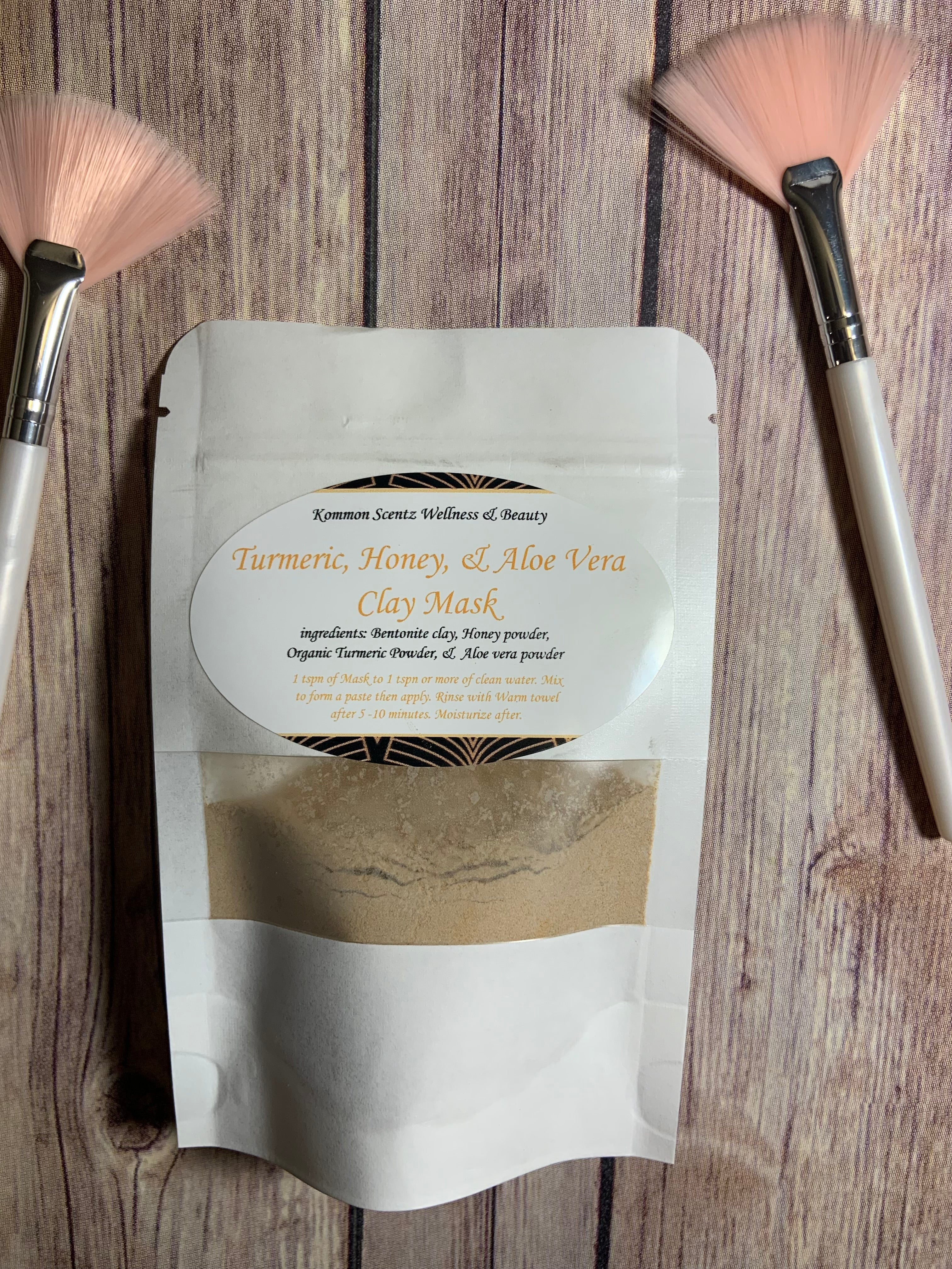 Turmeric, Honey, & Aloe Vera Clay Mask (2oz) & (4oz)