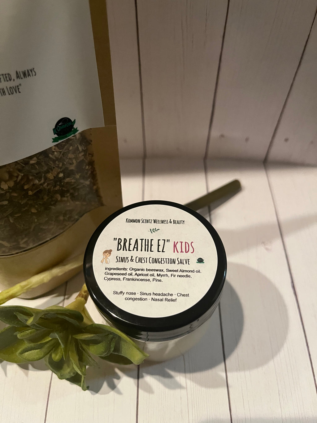 Breathe EZ “KIDS” Sinus & Congestion Herbal Salve for Nose & Chest (2oz)
