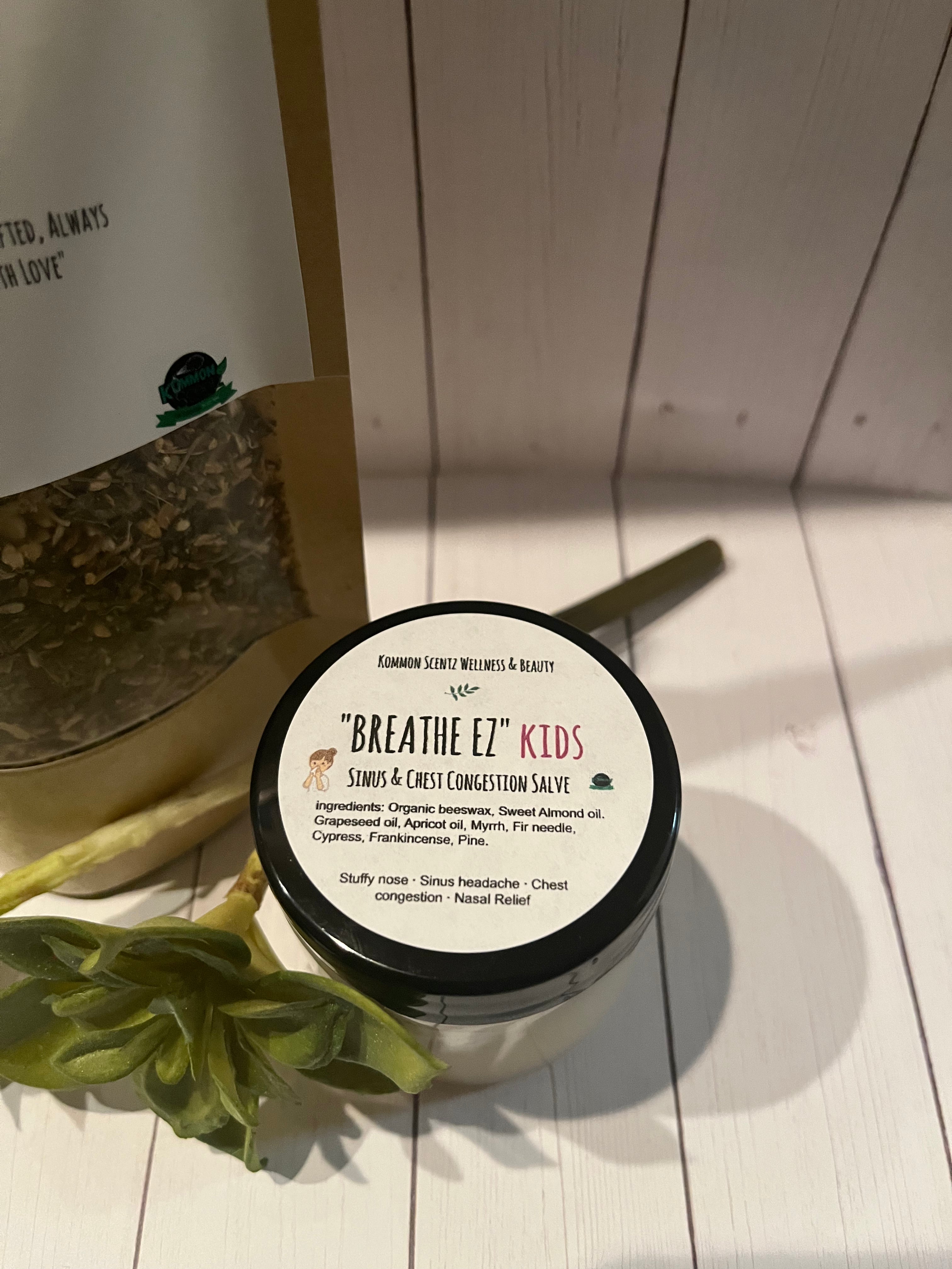 Breathe EZ “KIDS” Sinus & Congestion Herbal Salve for Nose & Chest (2oz)
