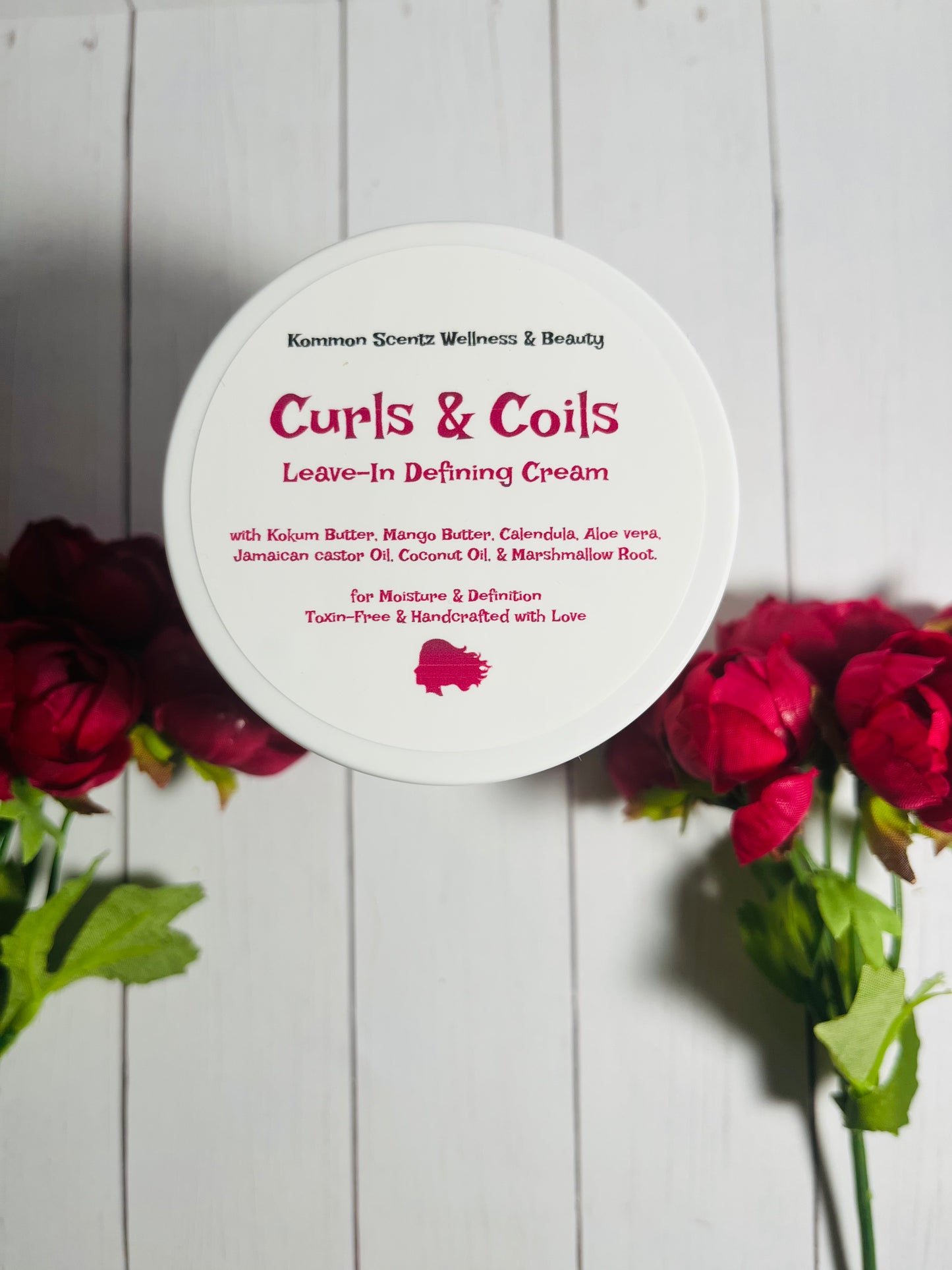 “Curls & Coils Leave-In Defining Cream” (4oz) & (8oz)